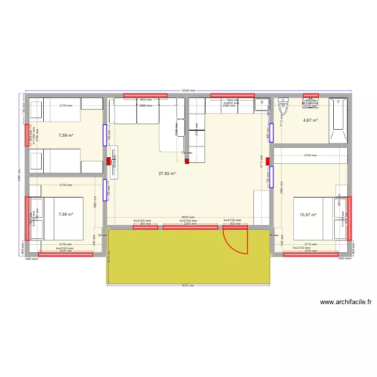 Фарос. Plan de 6  et 69 m²