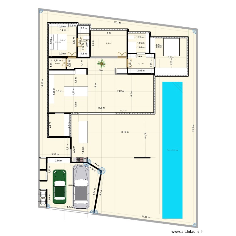 Diamond12 V4. Plan de 9 pièces et 402 m2