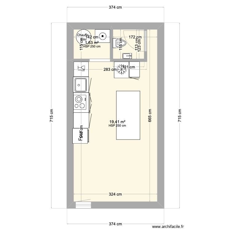 cuisine Meli. Plan de 0 pièce et 0 m2