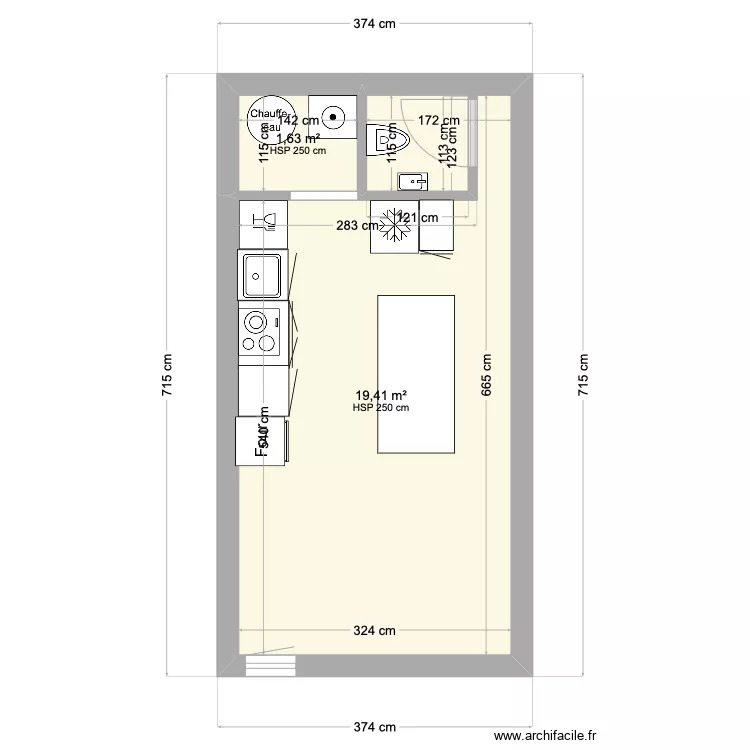 cuisine Meli. Plan de 