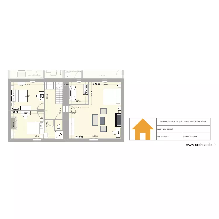 Tresses, Maison du parc projet version entreprise. Plan de Tresses, Maison du parc projet version entreprise. Plan de