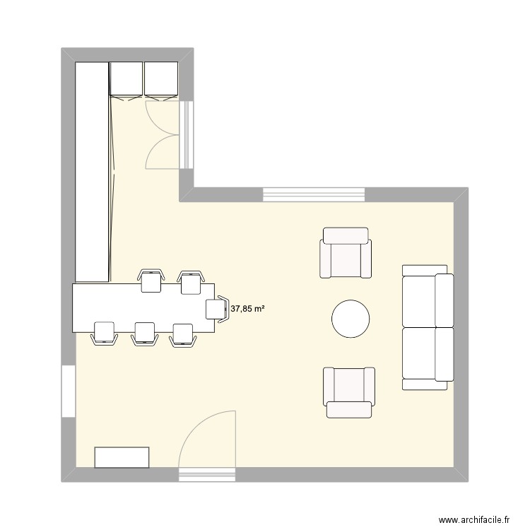 LE TAMPON 2. Plan de 1 pièce et 38 m2