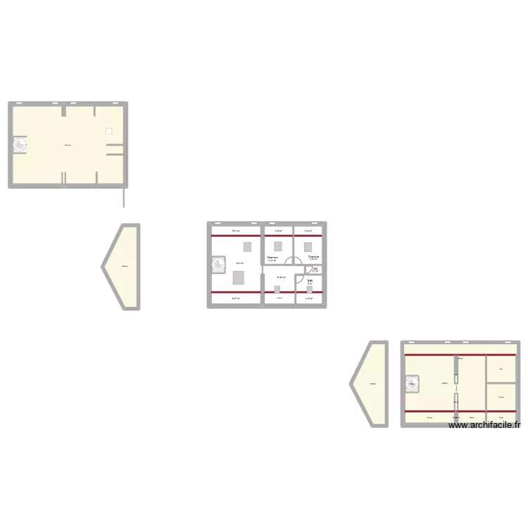 1fds. Plan de 52 et 341 m² 1fds. Plan de 52 et 341 m²