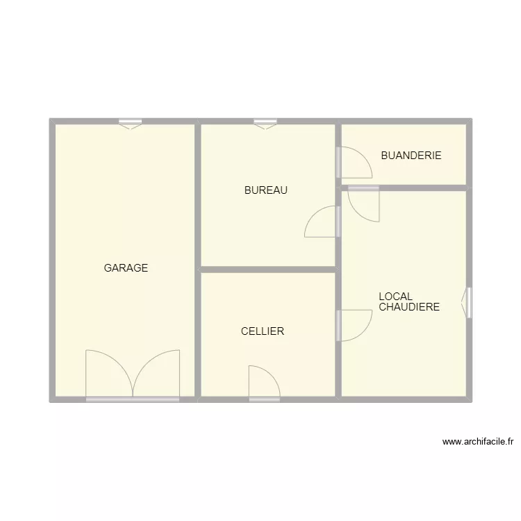 RDC ST MARTIN CORRAL. Plan de 5 pièces et 40 m²