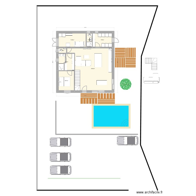 24-10 v3. Plan de 16 pièces et 233 m2