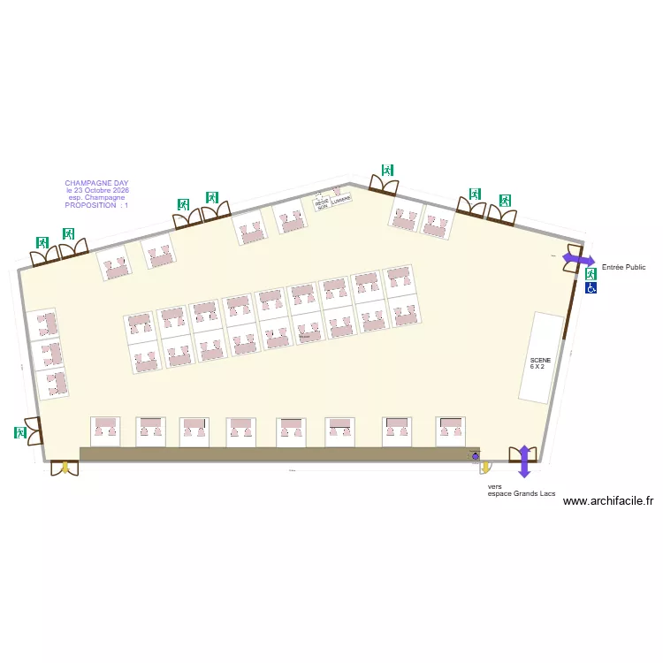 CHAMPAGNE DAY le 23 Octobre 2026 esp. Champagne PROPOSITION : 1. Plan de 1 et 584 m² CHAMPAGNE DAY le 23 Octobre 2026 esp. Champagne PROPOSITION : 1. Plan de 1 et 584 m²