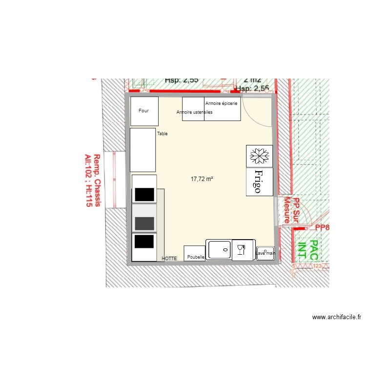 ACOLEA NUMERI TABLE V2. Plan de 1 pièce et 18 m2