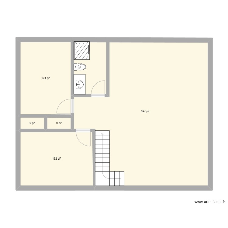 FG-23 B. Plan de 5 pièces et 81 m2