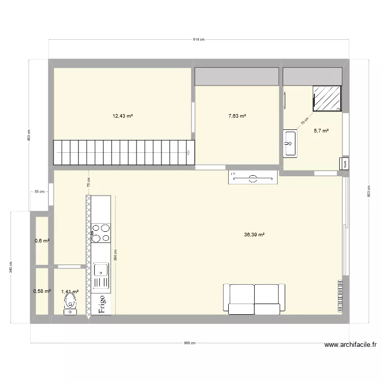 Garage Bi&egrave;vres plan 3. Plan de 