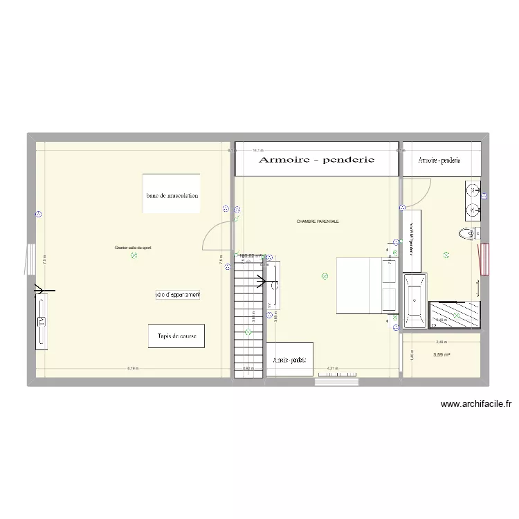 plan etage maison coullons 1 ch 1 salle de bains 1 grenier. Plan de 