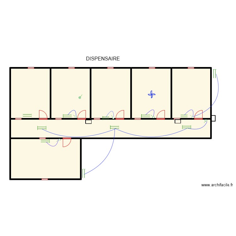 circuit lumiere du DISPENSAIRE Manoukpon. Plan de 0 pièce et 0 m2
