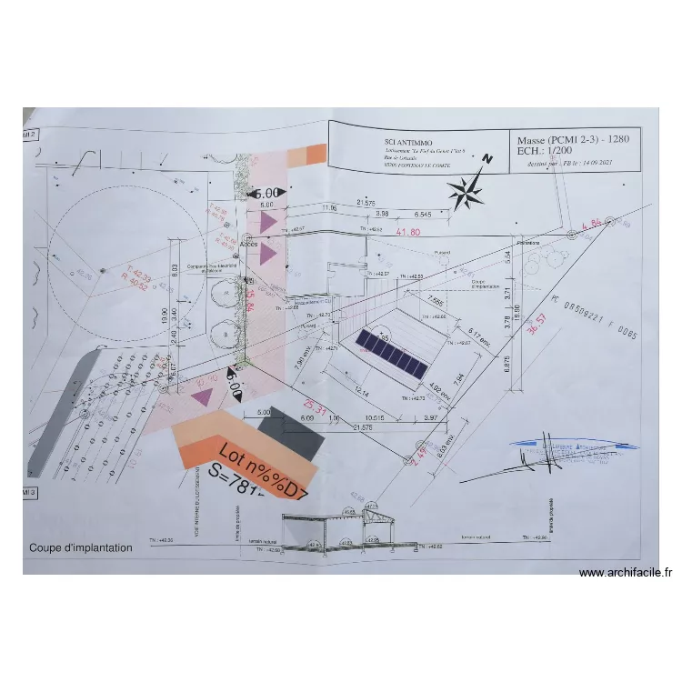 plan de masse PV FLC. Plan de 