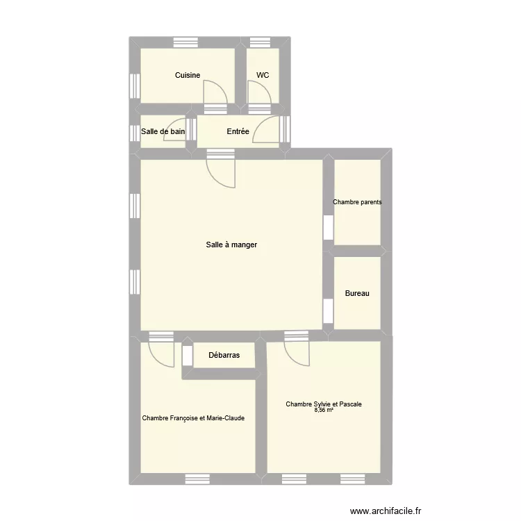 &eacute;tage 1. Plan de 0 pièce et 0 m2