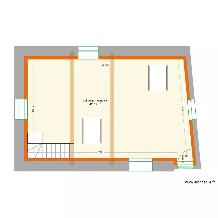 Viornery - Projet RDC. Plan de 