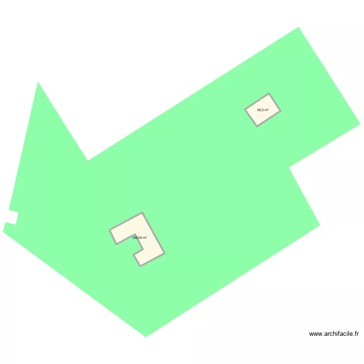 lalbenque maison neuve. Plan de 1  et 57 m²