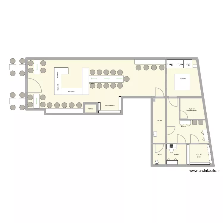 KNEES TO CHIN LILLE V1. Plan de 9  et 124 m²