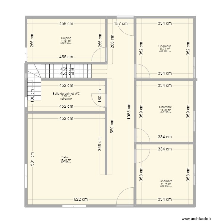 MOUSTAPHA. Plan de 6 pièces et 100 m2