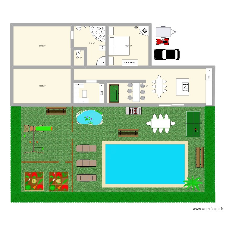 maison ecurie. Plan de 0 pièce et 0 m2