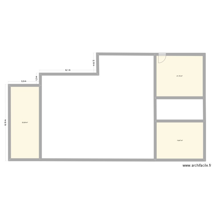 maison plan. Plan de 3 pièces et 64 m2