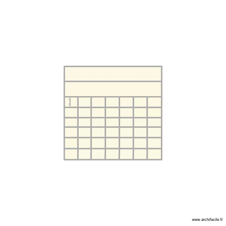 balles. Plan de 43  et 2 m²