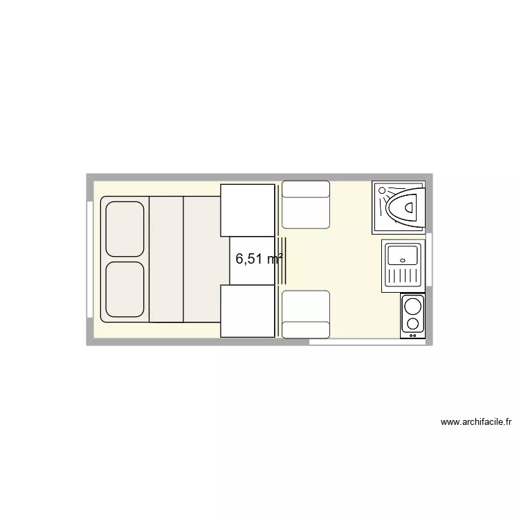 camping car L3. Plan de 1 Pièce et 7 m² camping car L3. Plan de 1 Pièce et 7 m²