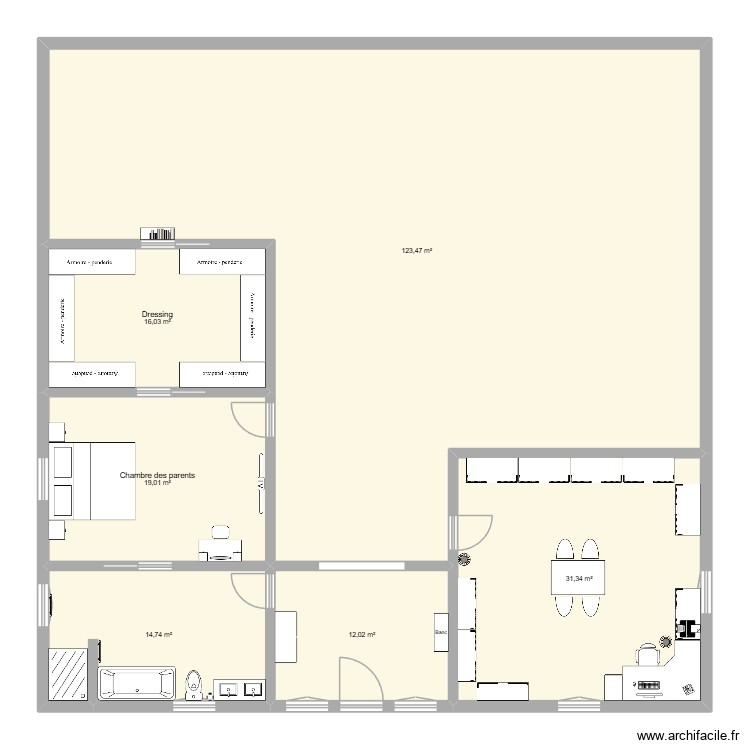 Maison. Plan de 0 pièce et 0 m2