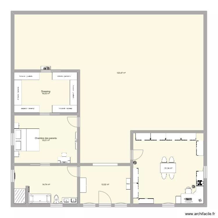 Maison. Plan de 6 et 217 m² Maison. Plan de 6 et 217 m²