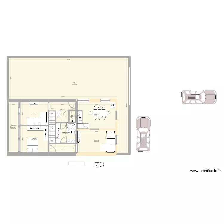maison a renover. Plan de 