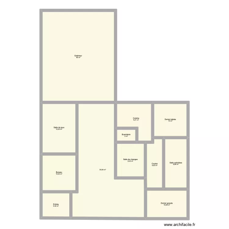 MAM. Plan de 12 pièces et 199 m²