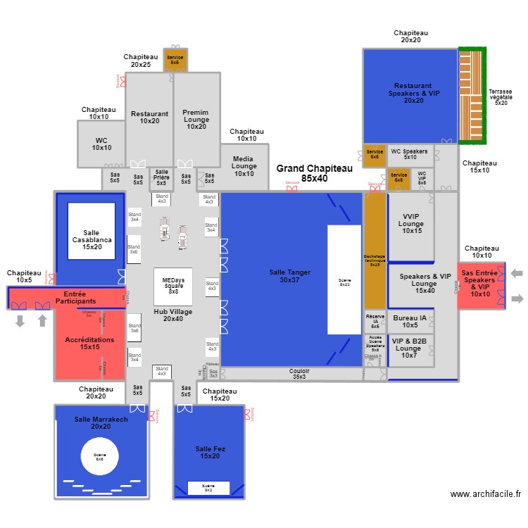 MEDays 2024 V23. Plan de 27 pièces et 5504 m2