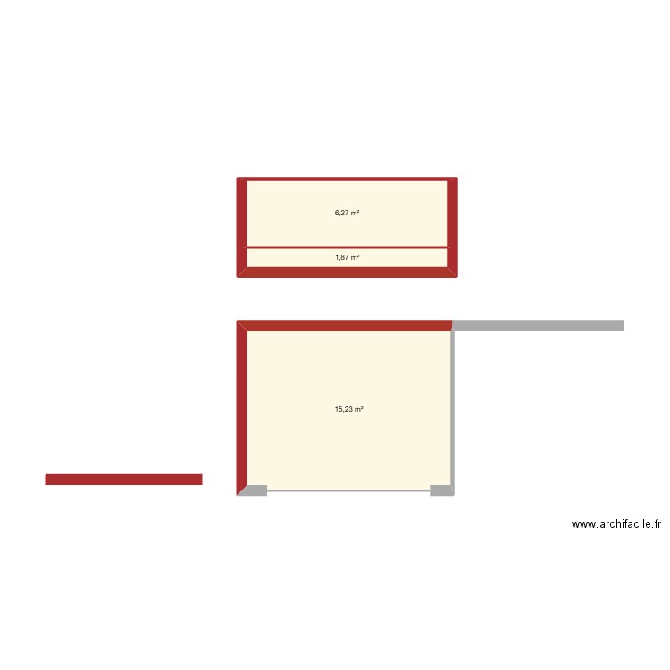 abrsi jardin. Plan de 3 pièces et 23 m2