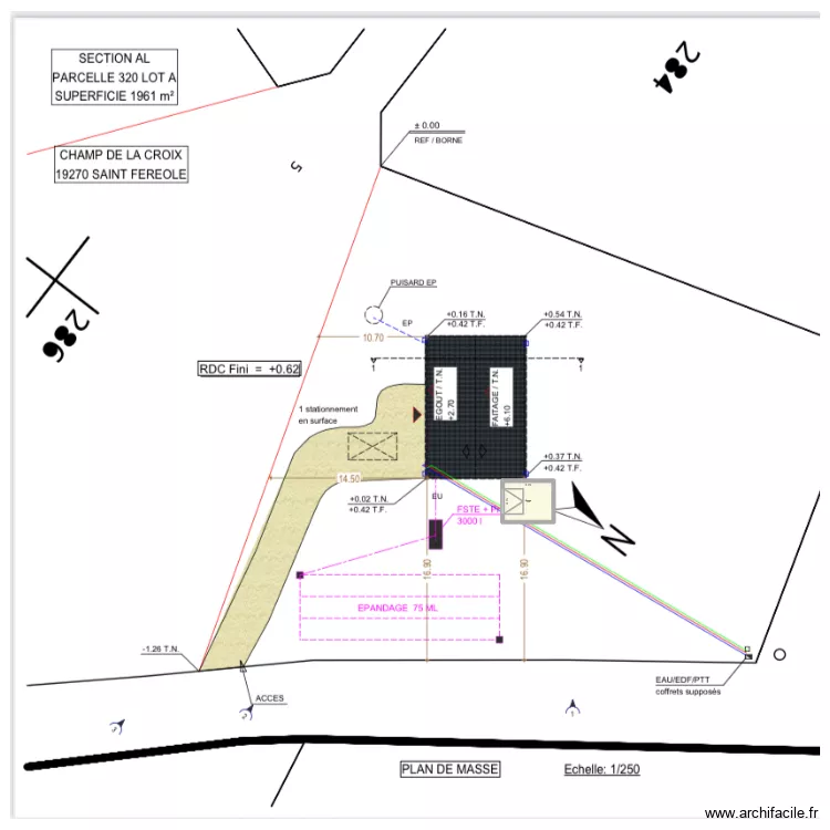 garage. Plan de 1 et 20 m² garage. Plan de 1 et 20 m²