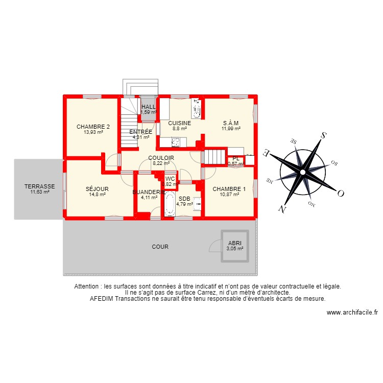 BI19502 -. Plan de 25 pièces et 166 m2