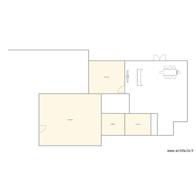 Intergeneration_version 1. Plan de 4 pièces et 75 m2