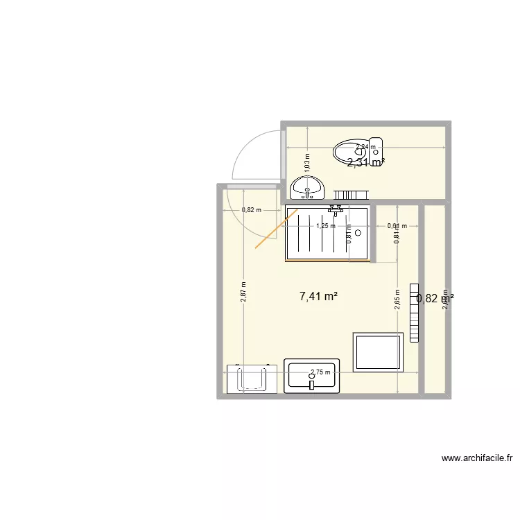 25_06_18 - Plan sdb - Yverneau - Projet. Plan de 