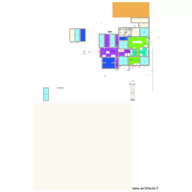 Boulouparis-Agrandissement 1. Plan de 26  et 411 m²