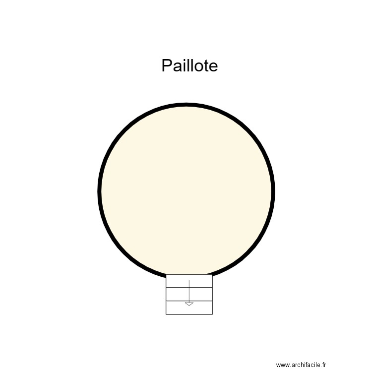 Vue en plan Paillote CS DAVE. Plan de 0 pièce et 0 m2