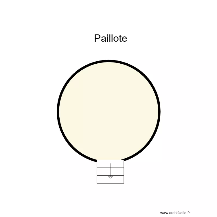 Vue en plan Paillote CS DAVE. Plan de 