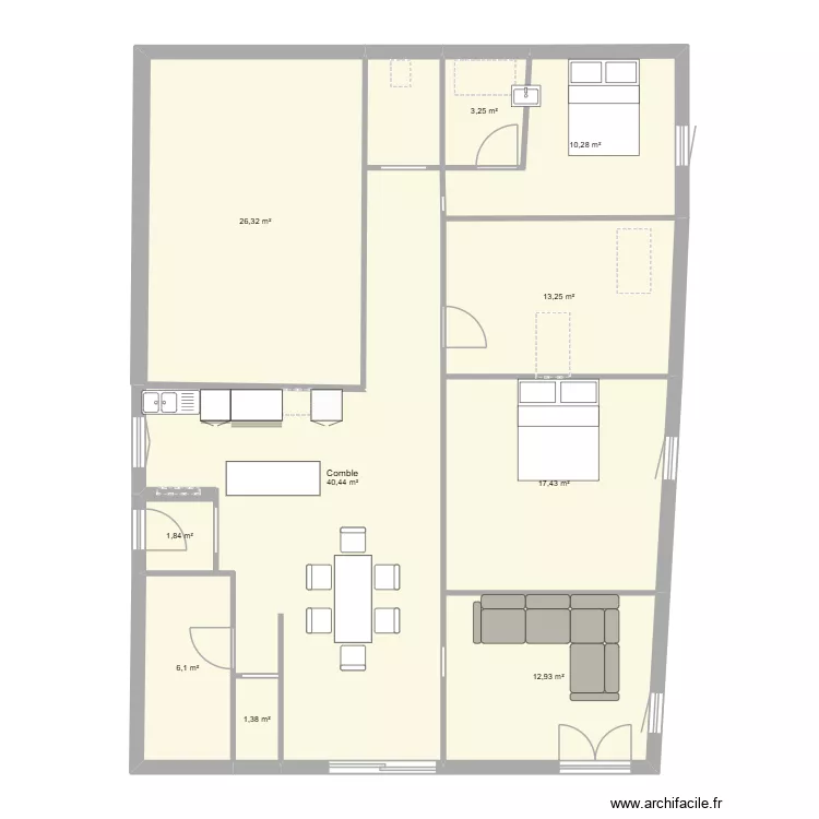 maison a r&eacute;nover. Plan de 11  et 271 m²
