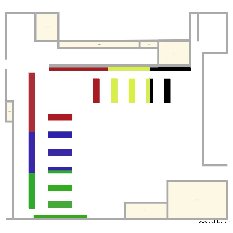 renard 2. Plan de 7 pièces et 135 m2