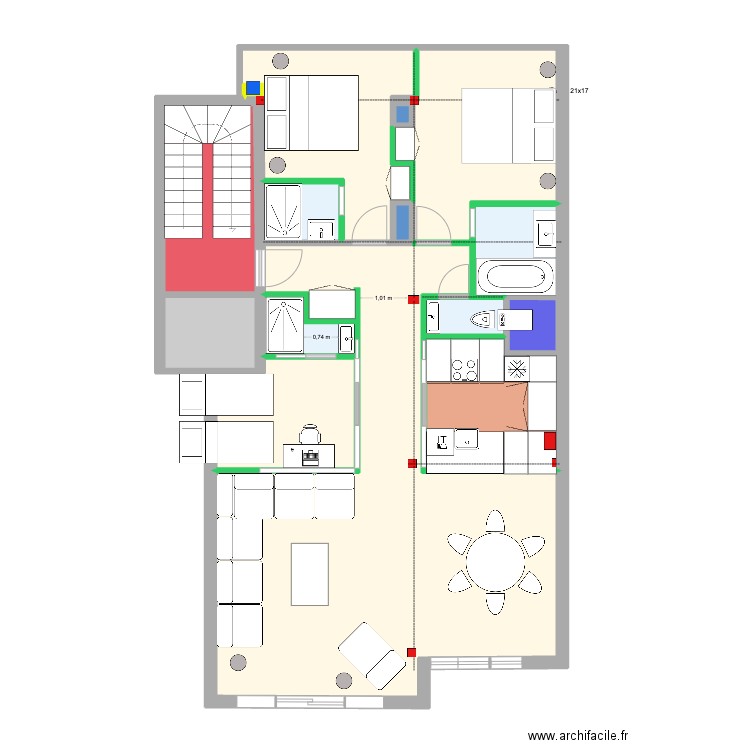 Meerlaan Construction Dulait Def. Plan de 13 pièces et 95 m2