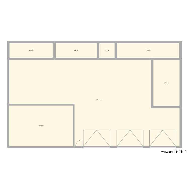Garage Franklin. Plan de 7 pièces et 248 m2