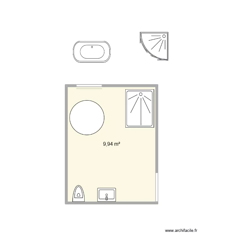 sdb salettes. Plan de 