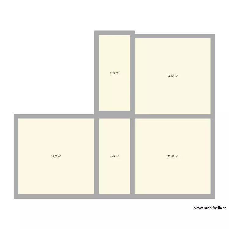 FERNANDES. Plan de 5 Pièces et 87 m²