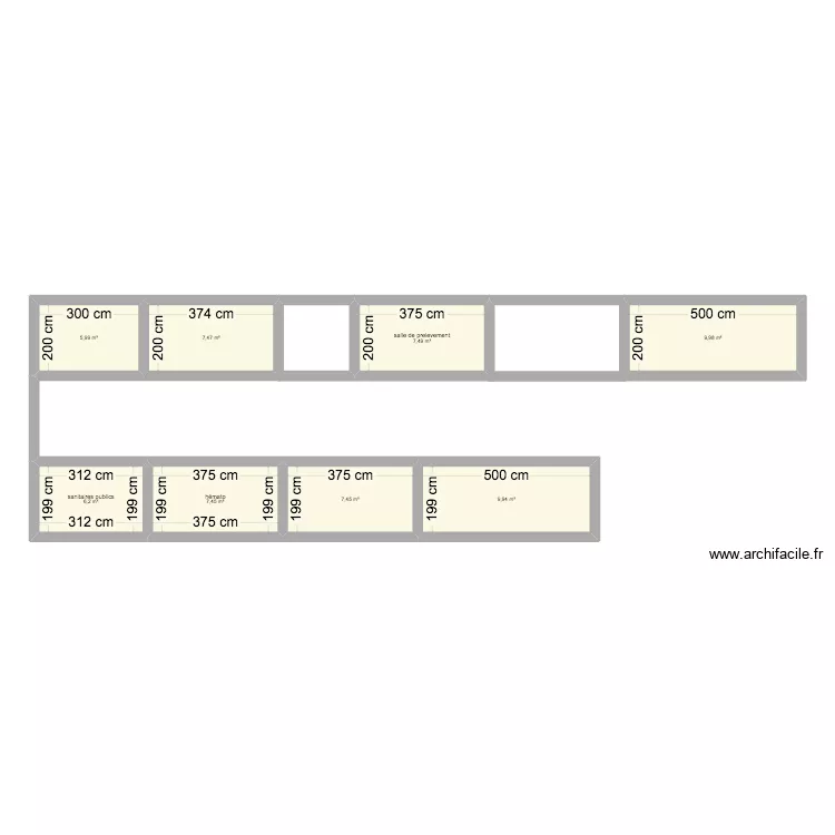 service ( labo-analyse medicale ). Plan de 