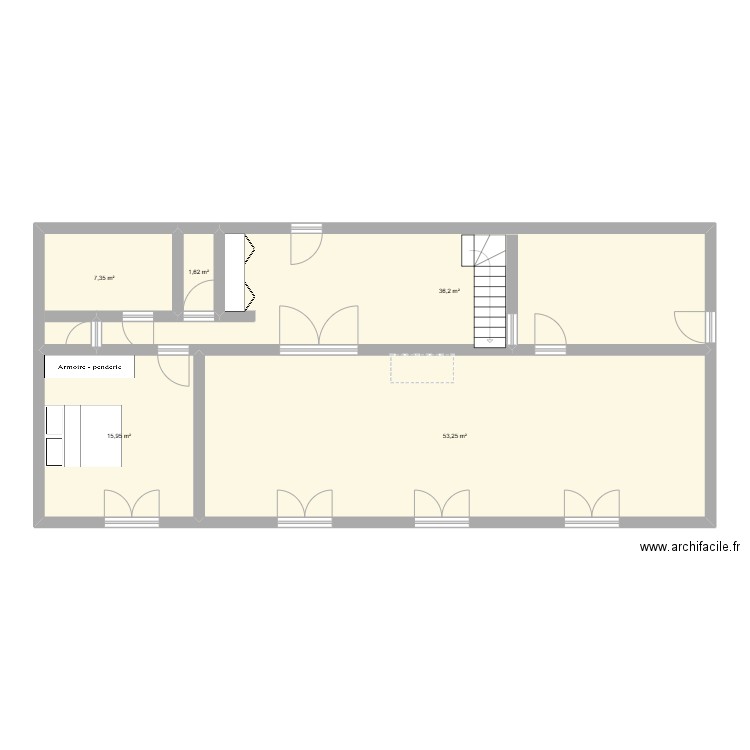 scorff. Plan de 5 pièces et 114 m2