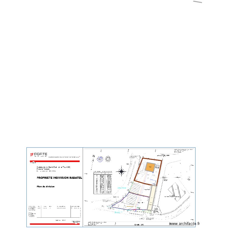 PLAN DE MASSE lot C. Plan de 3 pièces et 597 m2