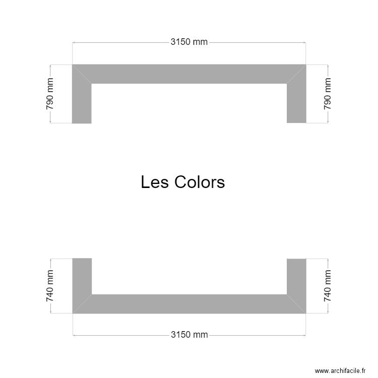 Plan Interior's Les Colors. Plan de 0 pièce et 0 m2
