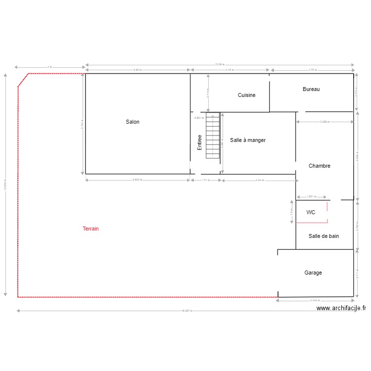 Marguerite rez de chaussé. Plan de 0 pièce et 0 m2