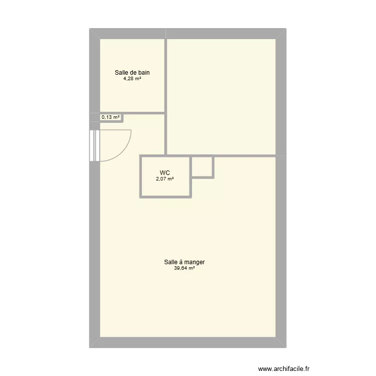 Mina. Plan de 4  et 46 m²